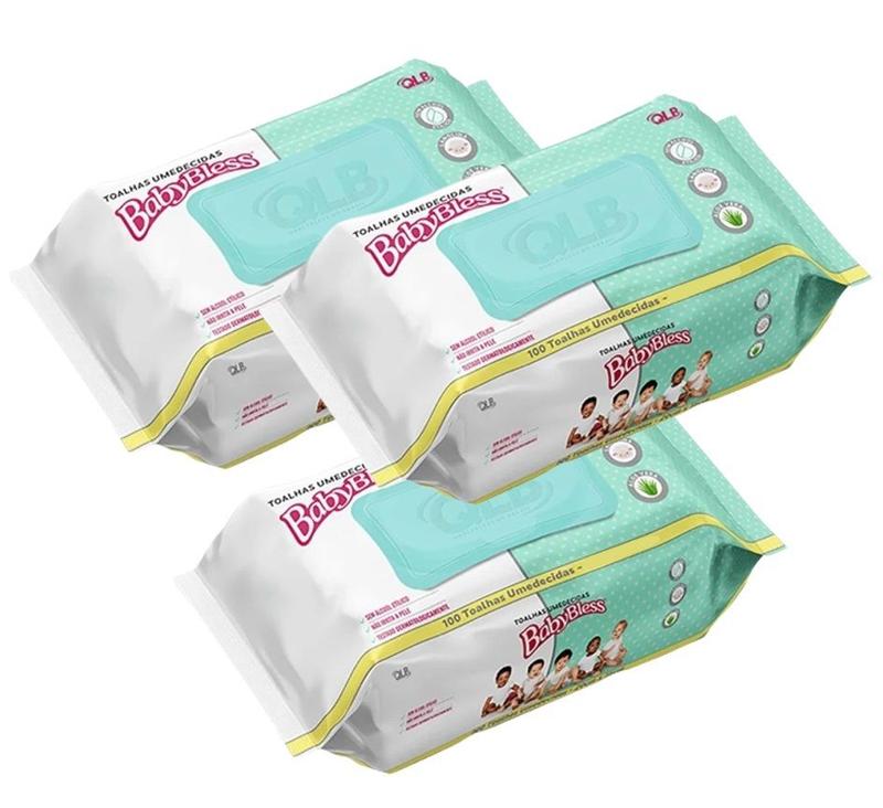 BABYL LEDEND Z Mサイズ Toalha Lenço Umedecido Hidratante Bebê c/300 Baby Bless - Baby